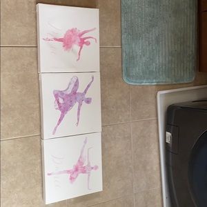 3 piece dance wall picture hanging